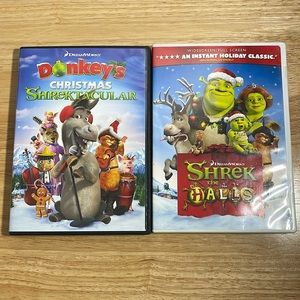 2 DVDS—Christmas Shrektacular & Shrek The Halls